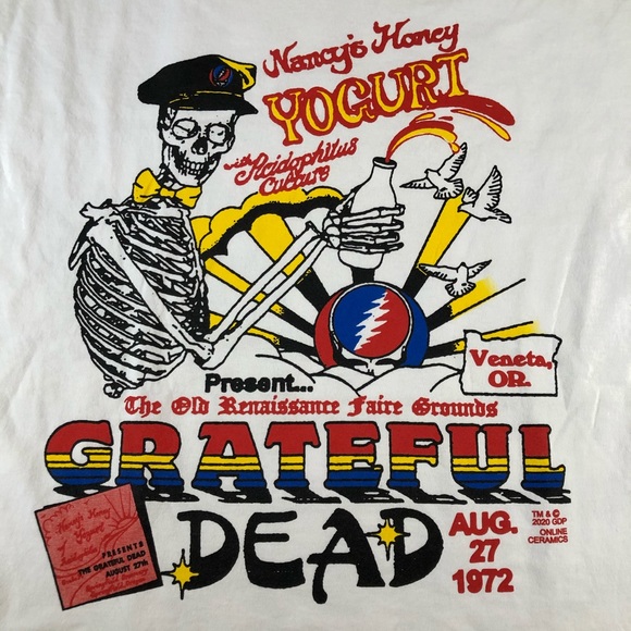 Online Ceramics Grateful Dead Veneta Oregon 72 Tee - Picture 3 of 7
